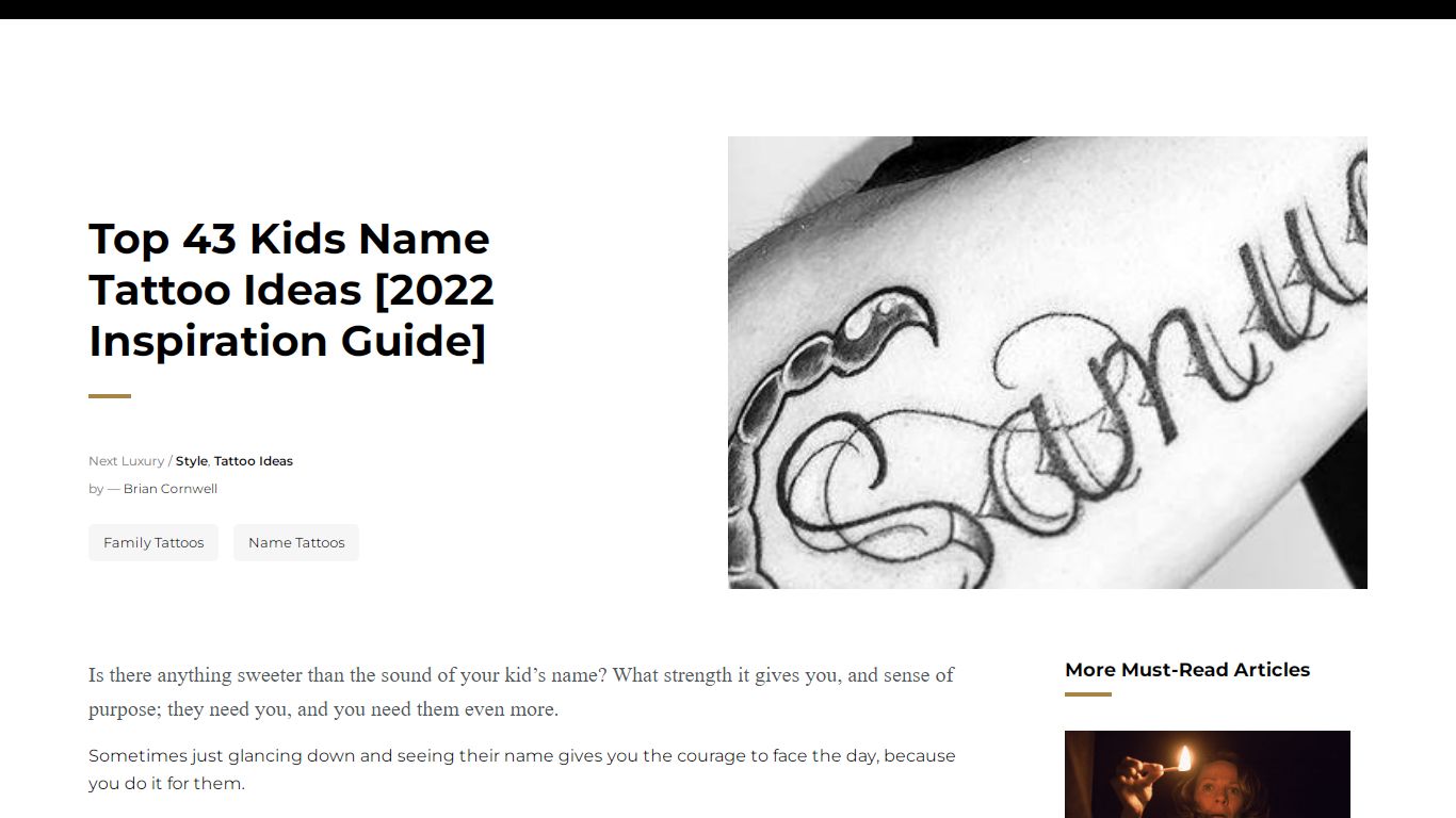 Top 43 Kids Name Tattoo Ideas [2021 Inspiration Guide] - Next Luxury